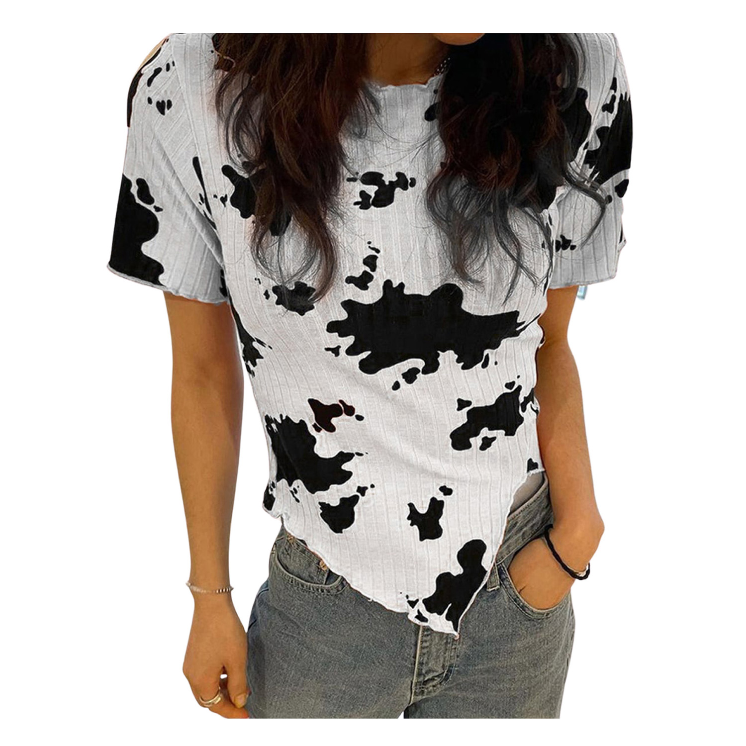 sexy cow print shirt