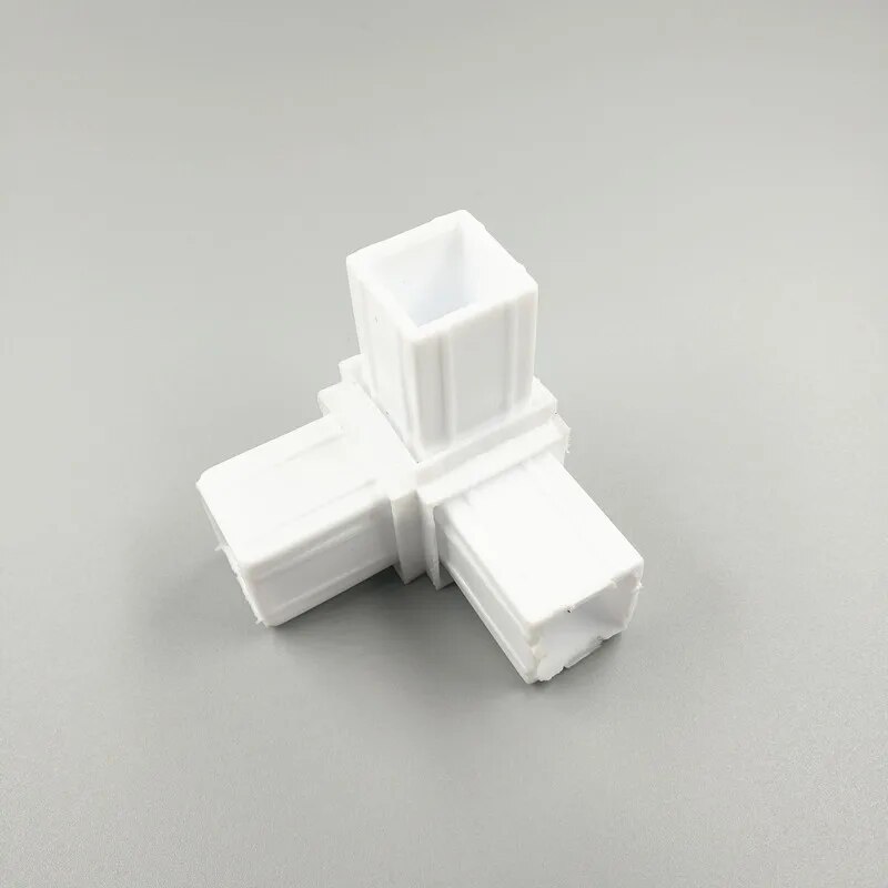 25X25 right Angle bend connector steel pipe plastic shelf tight fixing parts corner L T type guardrail balcony cabinet 10Pcs
