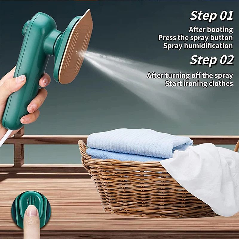 Rokomari Ponner Hat Best Quality Professional Micro Steam Iron Handheld Household Portable Mini Iron Machine For Home Travel Business & Garment - Iron Machine
