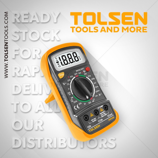 TOLSEN Digital Multimeter w/ LCD Color Screen (AC/DC) 38030 CE Approved. 