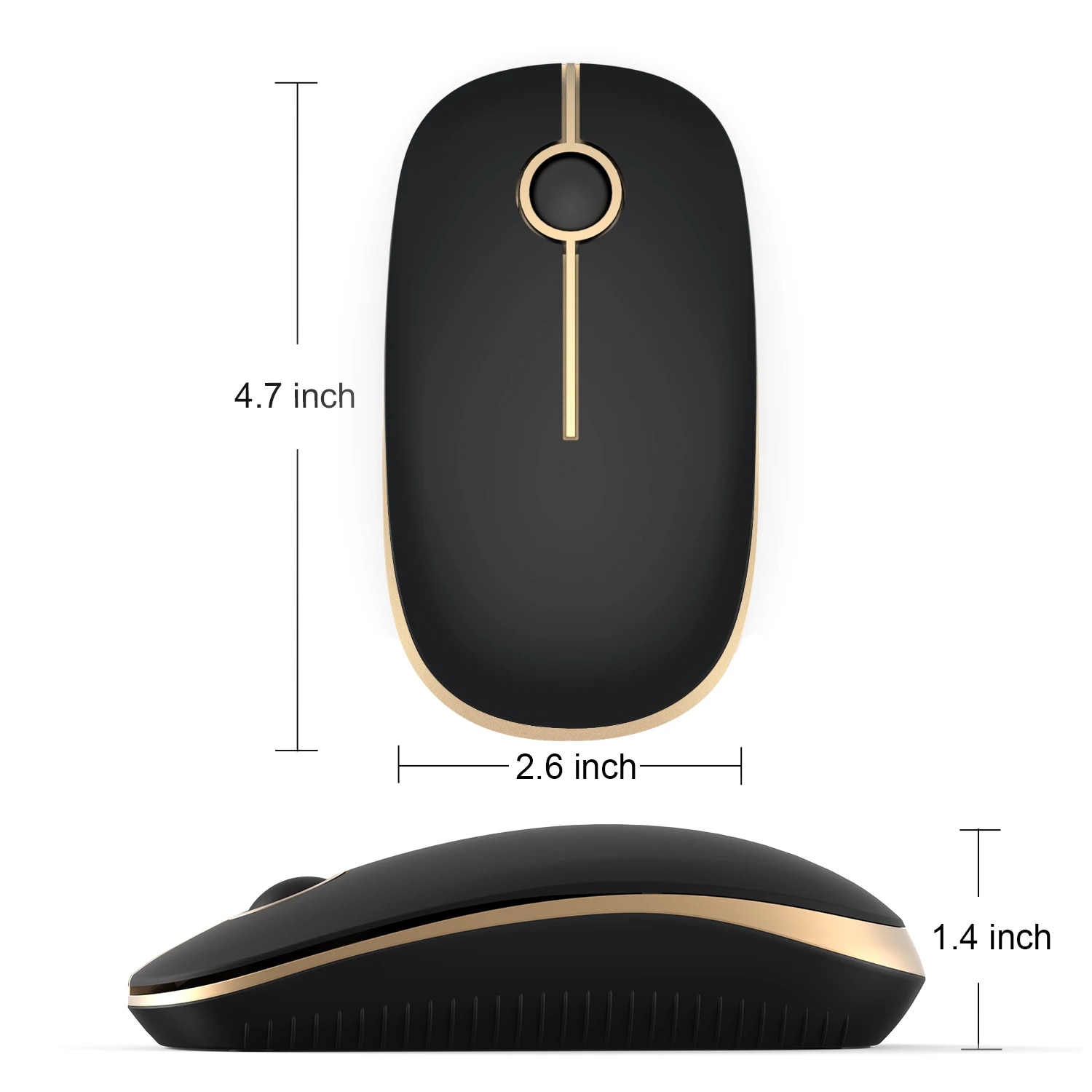 Jelly Comb 2.4G Slim Mouse Wireless with Nano Receiver Portable Optical Noiseless Mice for Notebook PC Laptop Computer MacBook. 