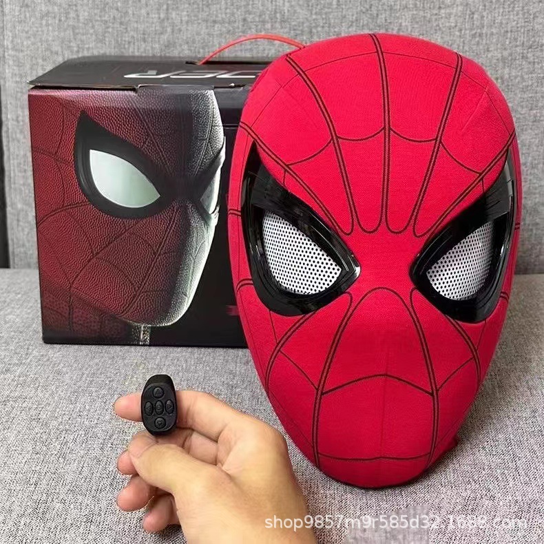 Eye Movable Ring, Haruka Spider-Man Head Cover, Eye Control, Manual Electric Blinkable Eye Mask, Extraordinary Heroes Expedition Helmet. 