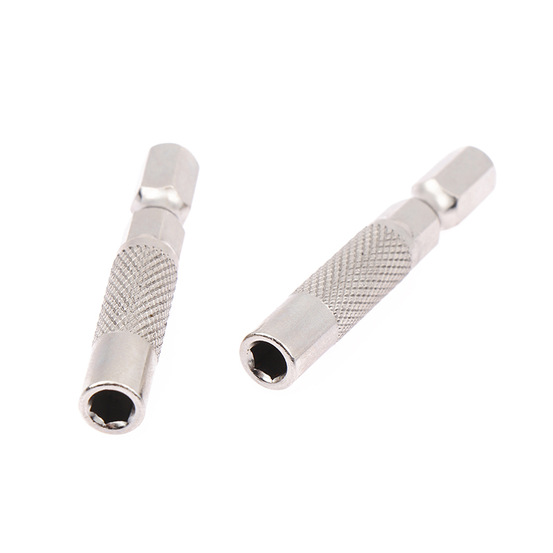 2pcs Hex Shank 6.35mm To 4mm Insert Bit Adapter Electric Screwdriver Socket Holder Micro Bit Adapter Magnetic Holder Tools Conbo. 