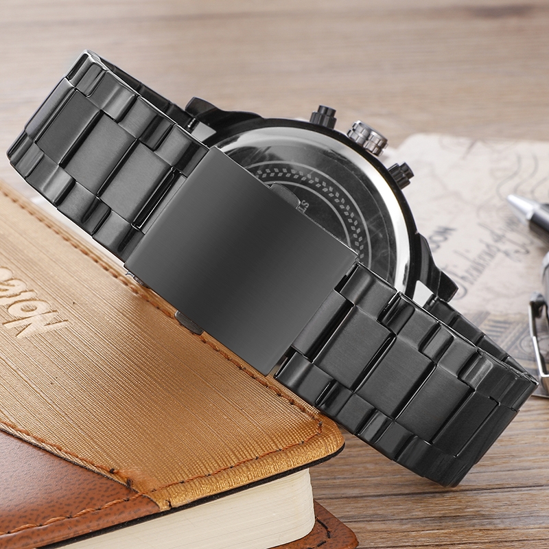 CAGARNY 6820 Round Large Dial Dual Display Quartz Watch For Men. 