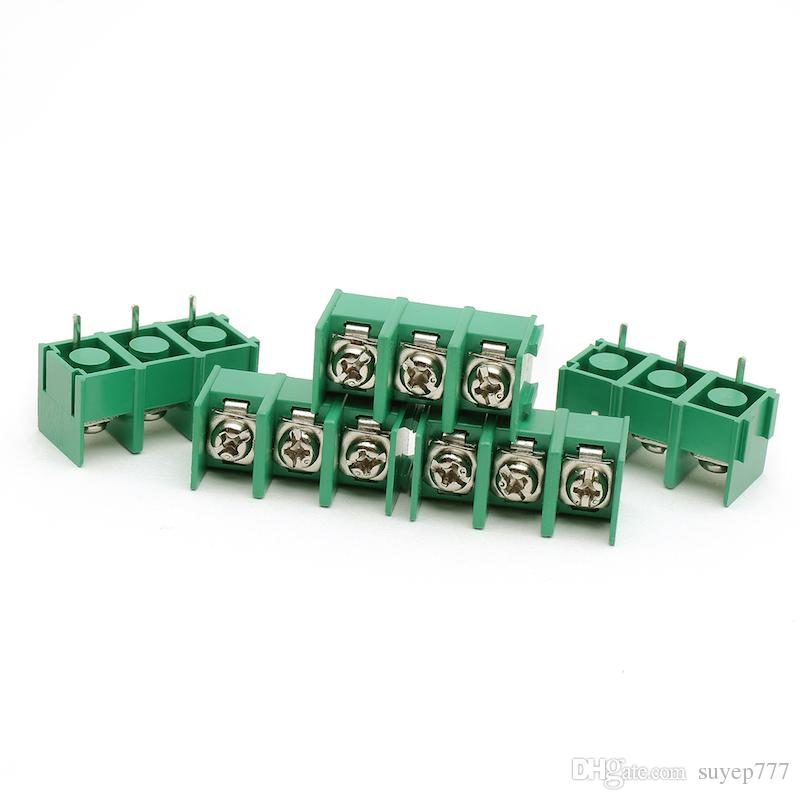 3Pcs- 3Pin 8.5mm GREEN Color 3 Pin Plug-In PCB Mount Straight Screws Terminal Block Connector 8.5mm Pitch Socket Strips For Arduino Cables Connectors Electronics Circuitry & Parts. 