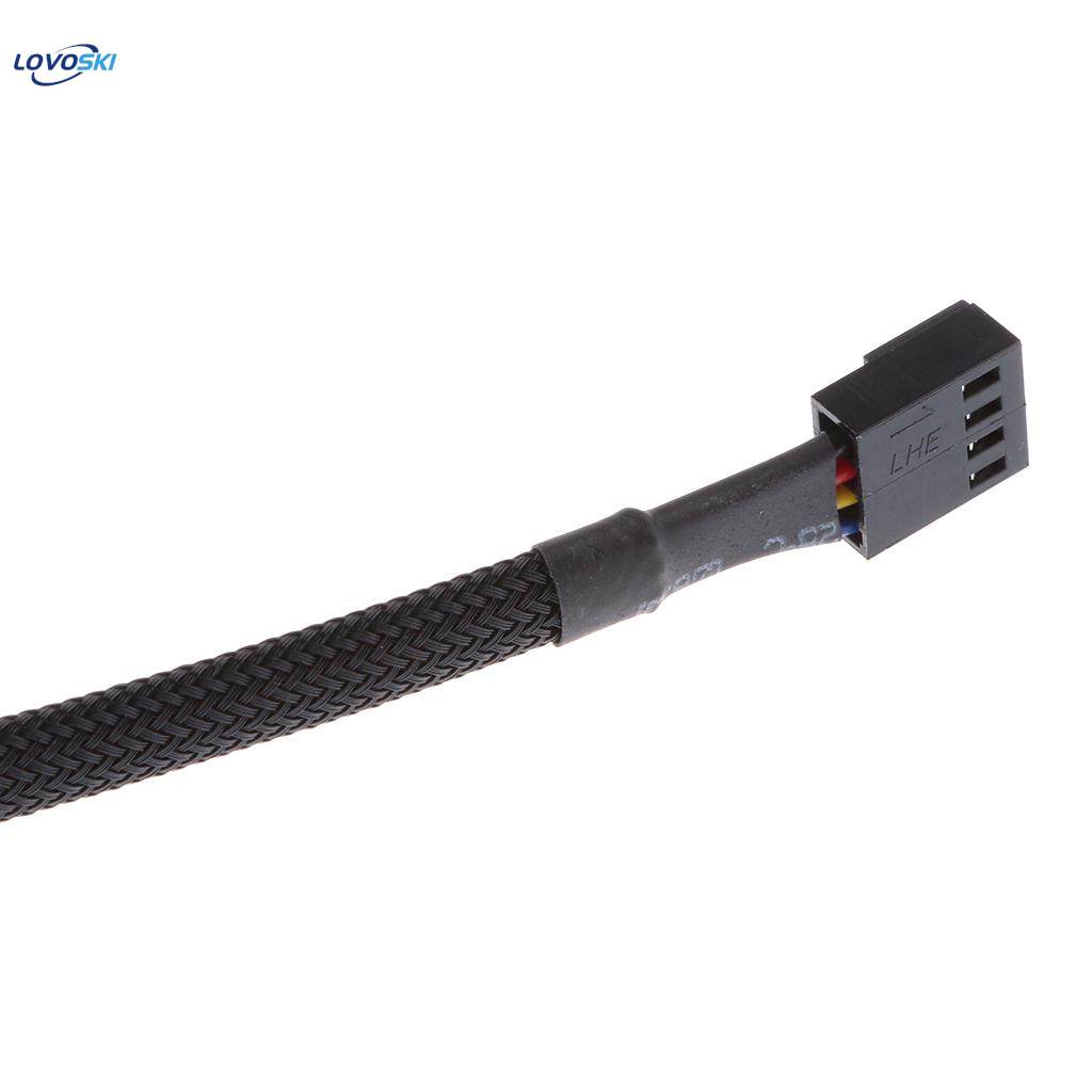 2Pcs 5 Way 37cm Fan HUB CPU Cooler Cable Extension Powers up to 5 Fans. 