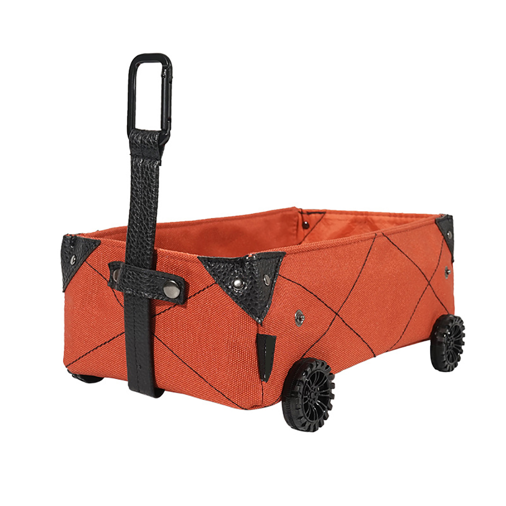 GC Collapsible Utility Cart, Foldable Wagon Cart With Wheels, Multi-Purpose DIY Car Tissue Box, Outdoor Utility Wagon For Garden Picnic BBQ Party. 