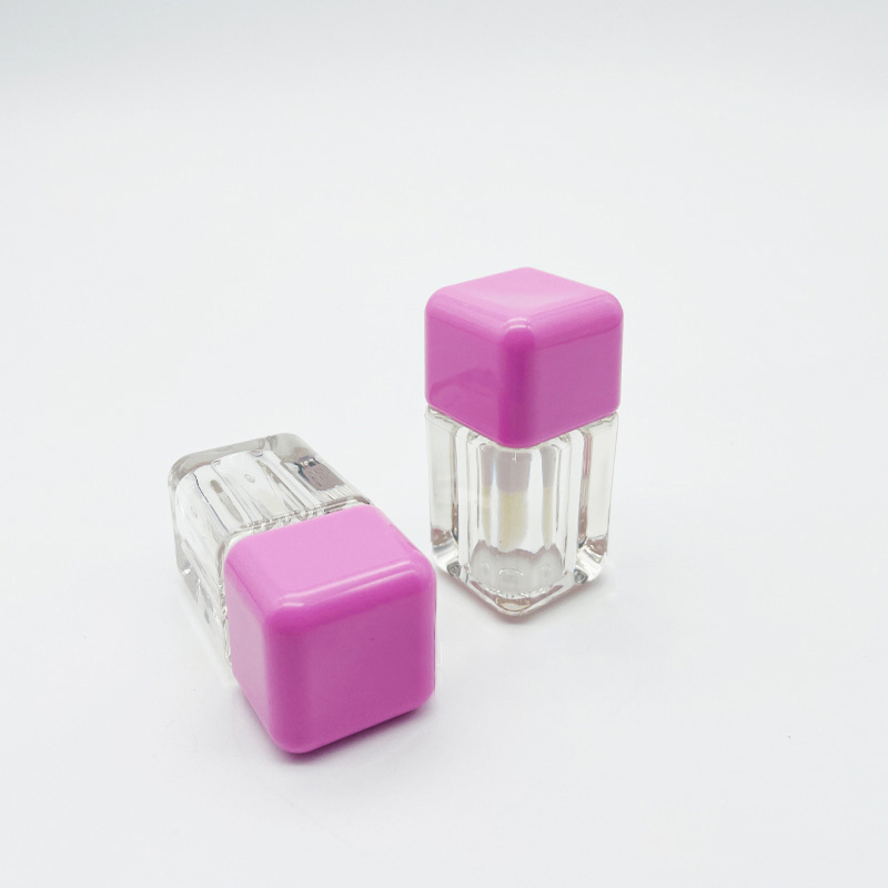 Lipstick Gloss Bottle Empty Tube Glaze Plastic Lip Square Sub-bottling Short. 