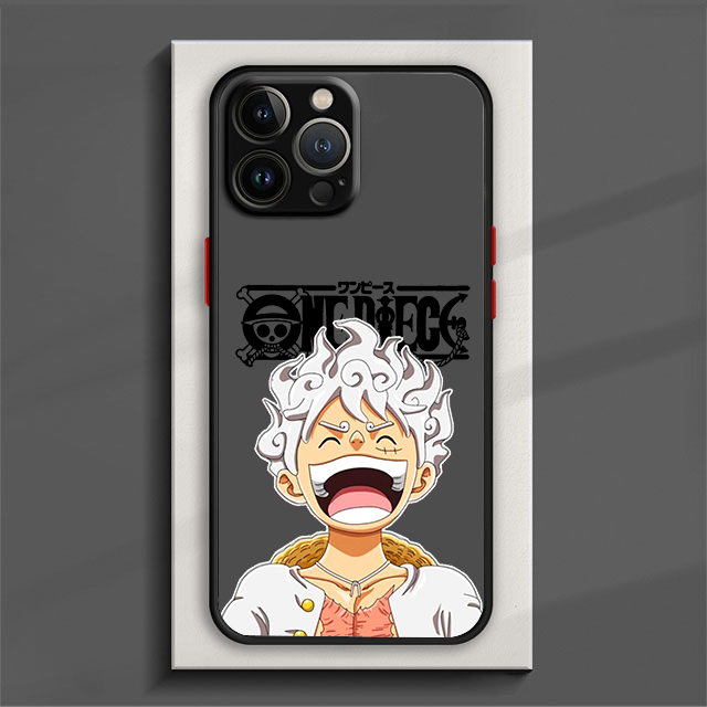 Anime One Pieces Luffy Phone Case For iPhone 15 14 13 12 11 Pro Max mini XS XR X 8 7 6 Plus SE Frosted Translucent Cover. 