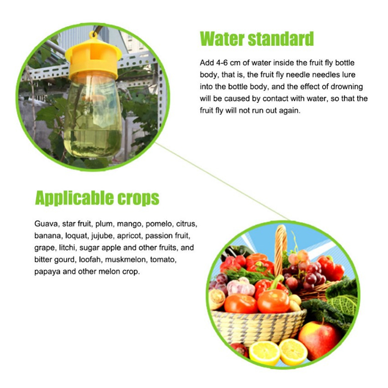 1 PCS Wasp Trap Fruit Fly Flies Insect Bug Hanging Honey-Trap Catcher Killer Layor. 