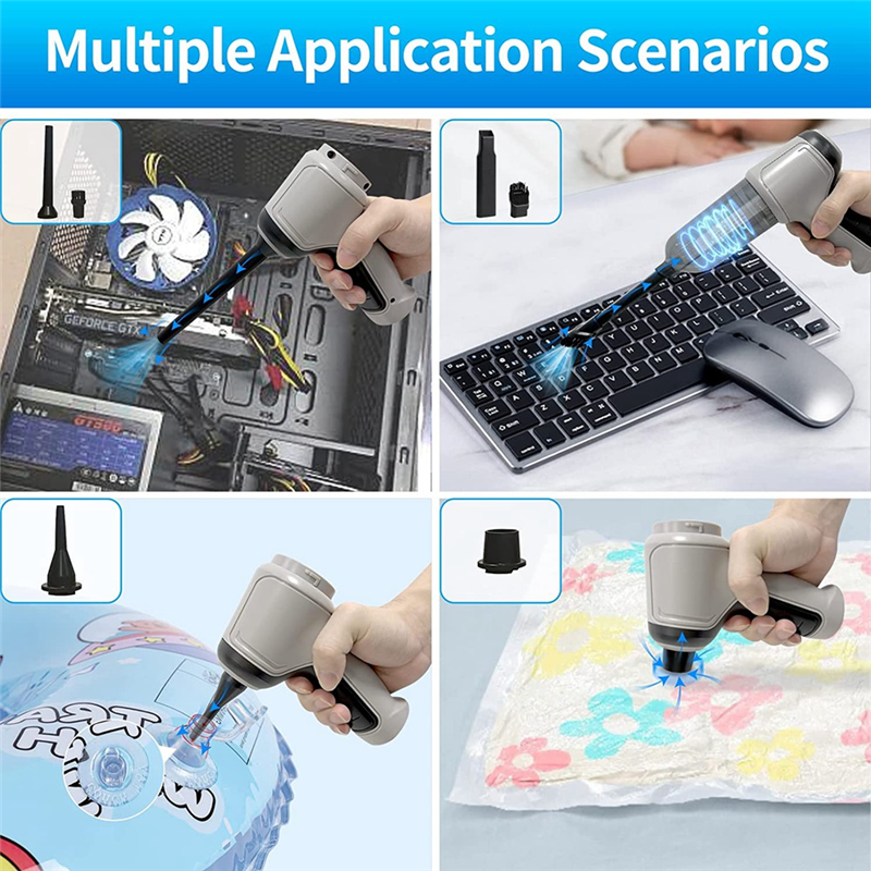 Keyboard Cleaner 3In1 Mini Vacuum Reusable Rechargeable Cordless Dust