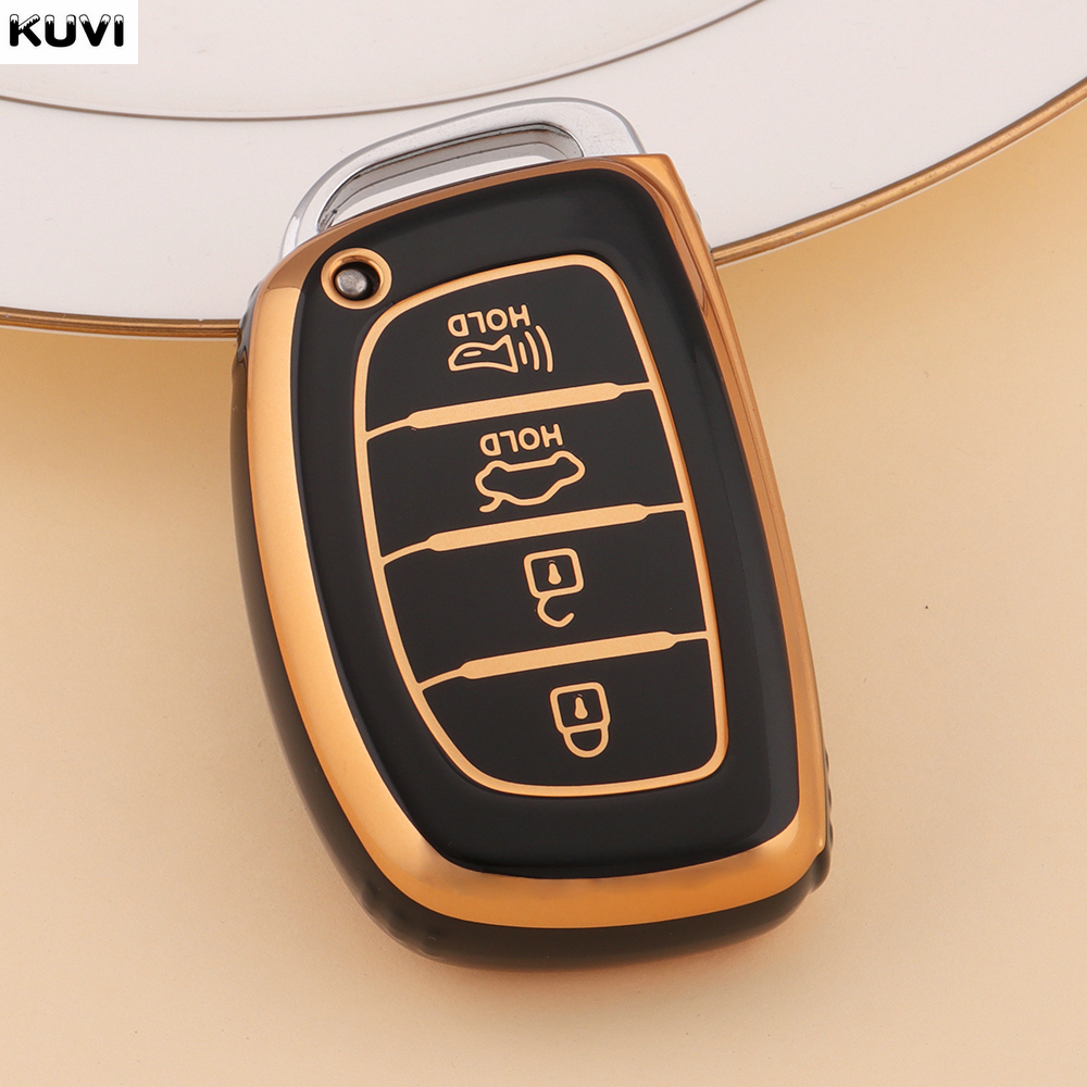 4 Buttons TPU Car Smart Key Case Cover Fob For Hyundai Ix35 Ix45 I10 I30 I40 Tucson Santa Fe Rena Sonata Elantra Creta Keyless