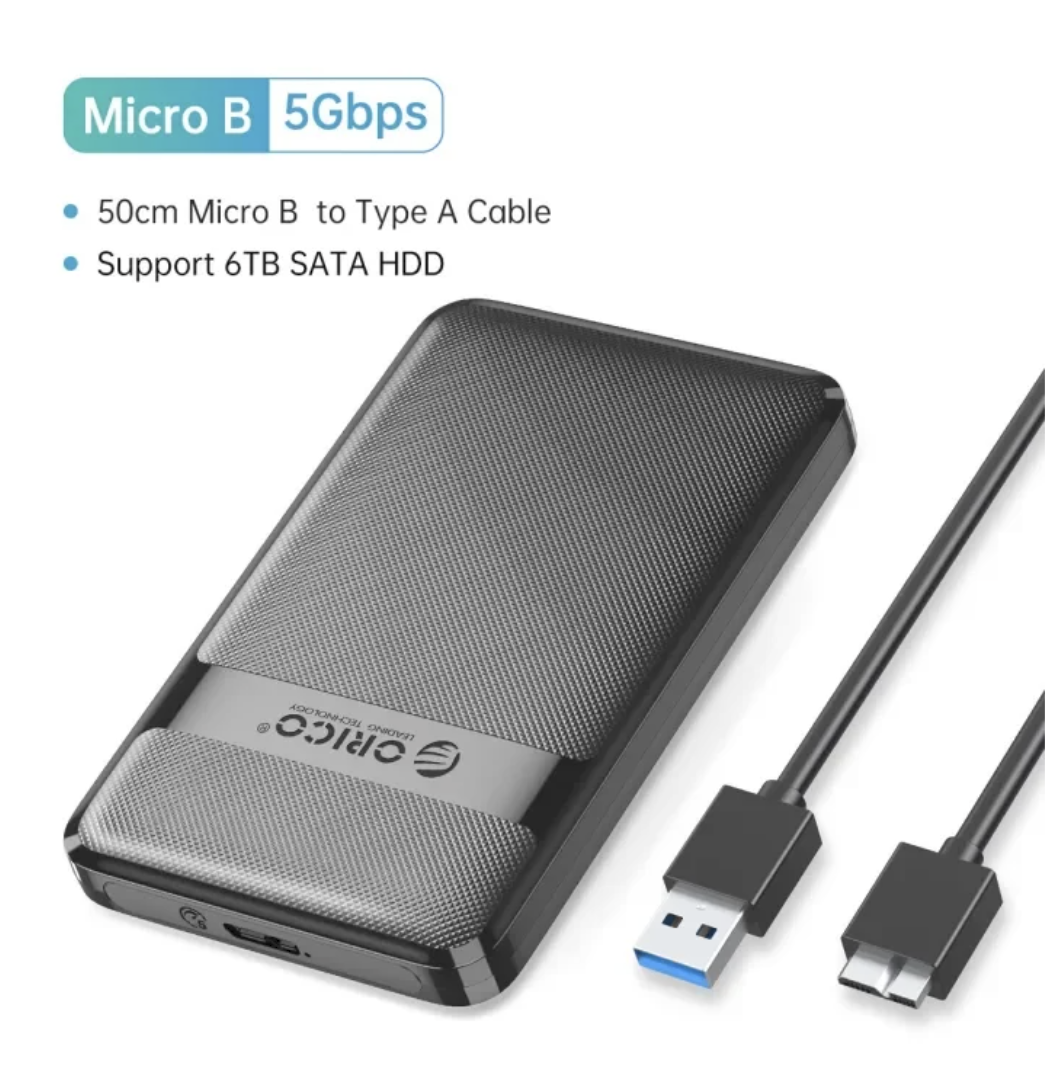 ORICO 2577U3/2577C3 HDD Case 2.5 Inch SATA to USB3.0/Type-C HDD Enclosure 6Gbps Max USB-C External SATA HDD Enclosure Support Auto-Sleep. 