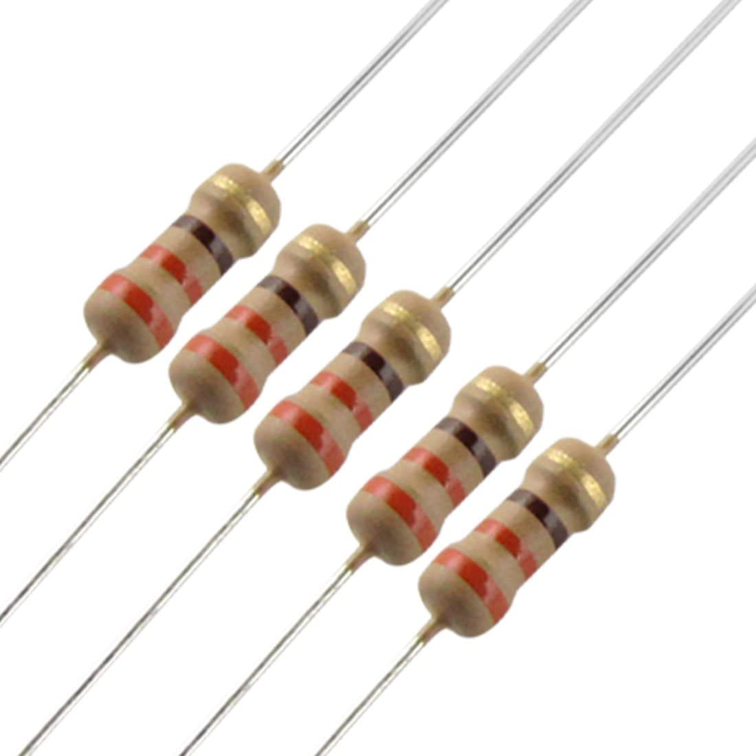 100Pcs 6.8K Resistor 6.8K Ohm Carbon Film Resistor 6.8K 1/4W Resistance 0.25 Watt 5% Tolerance Fixed Resistors. 