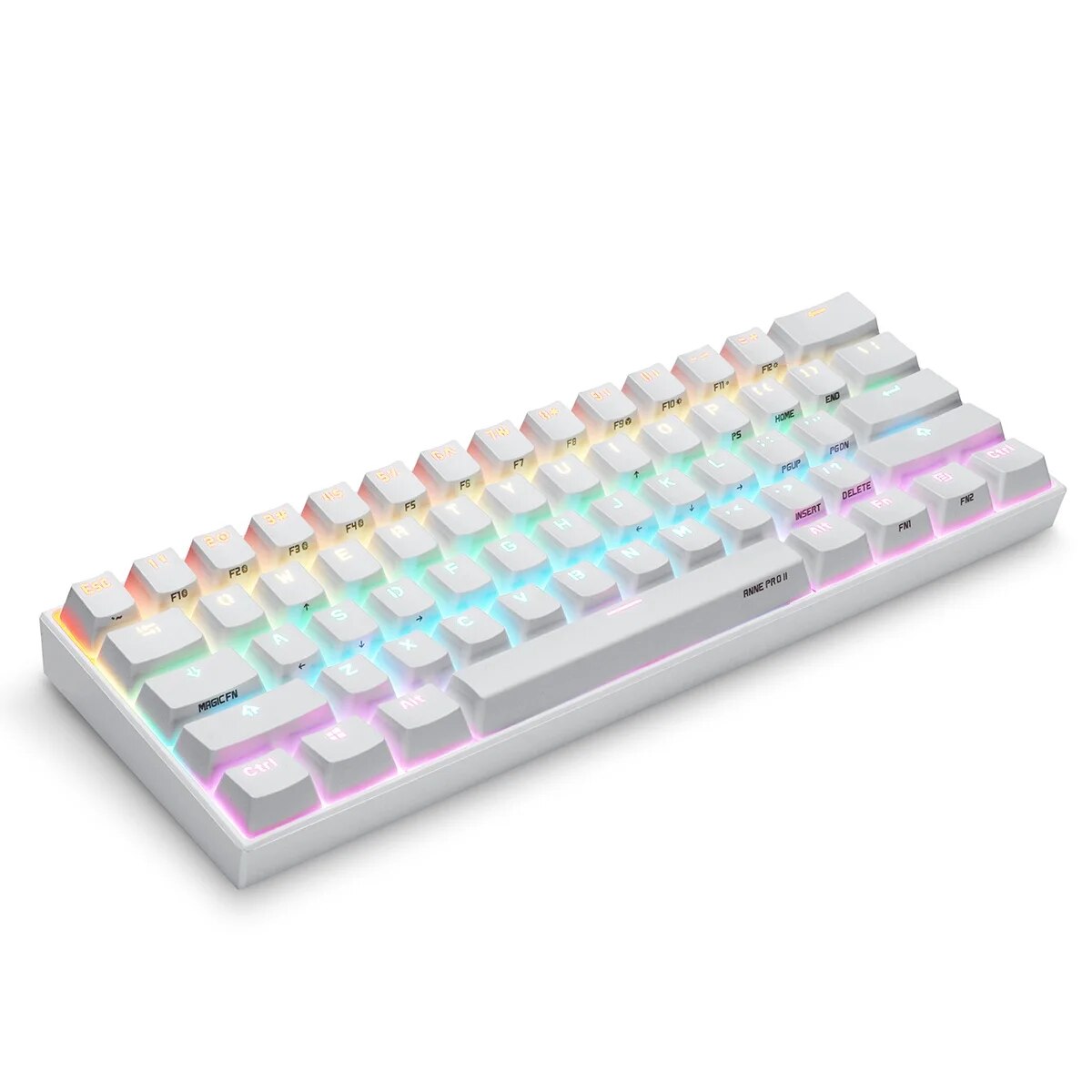 ANNE Pro2 Portable Mini Wireless bluetooth 60% Mechanical Keyboard Pro Red Blue Brown Switch Gaming Keyboard Detachable Cable. 