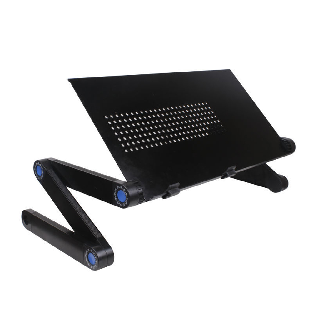 Adjustable Laptop Stand Portable Folding Computer Desk with Side Mount Mouse Pad (Black) folding table for laptop
