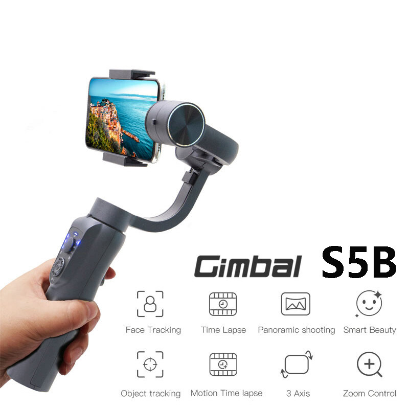 S5B 3-Axis Handheld Stabilized Gimbal Selfie Stick - Unleash Your Photography Skills with Smooth and Professional Shots. 