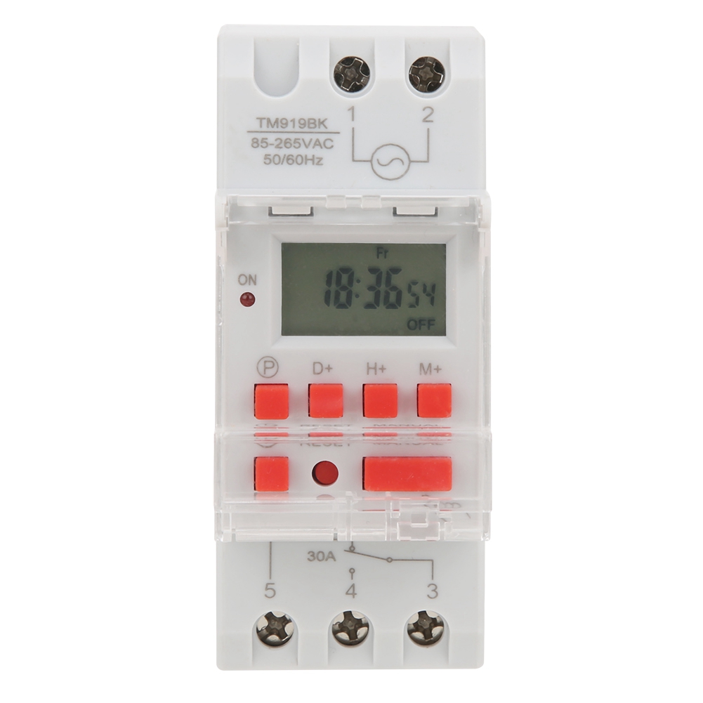 TM919BK 85~265V 30A LCD 7 Days Programmable Digital Timer Switches FZ. 