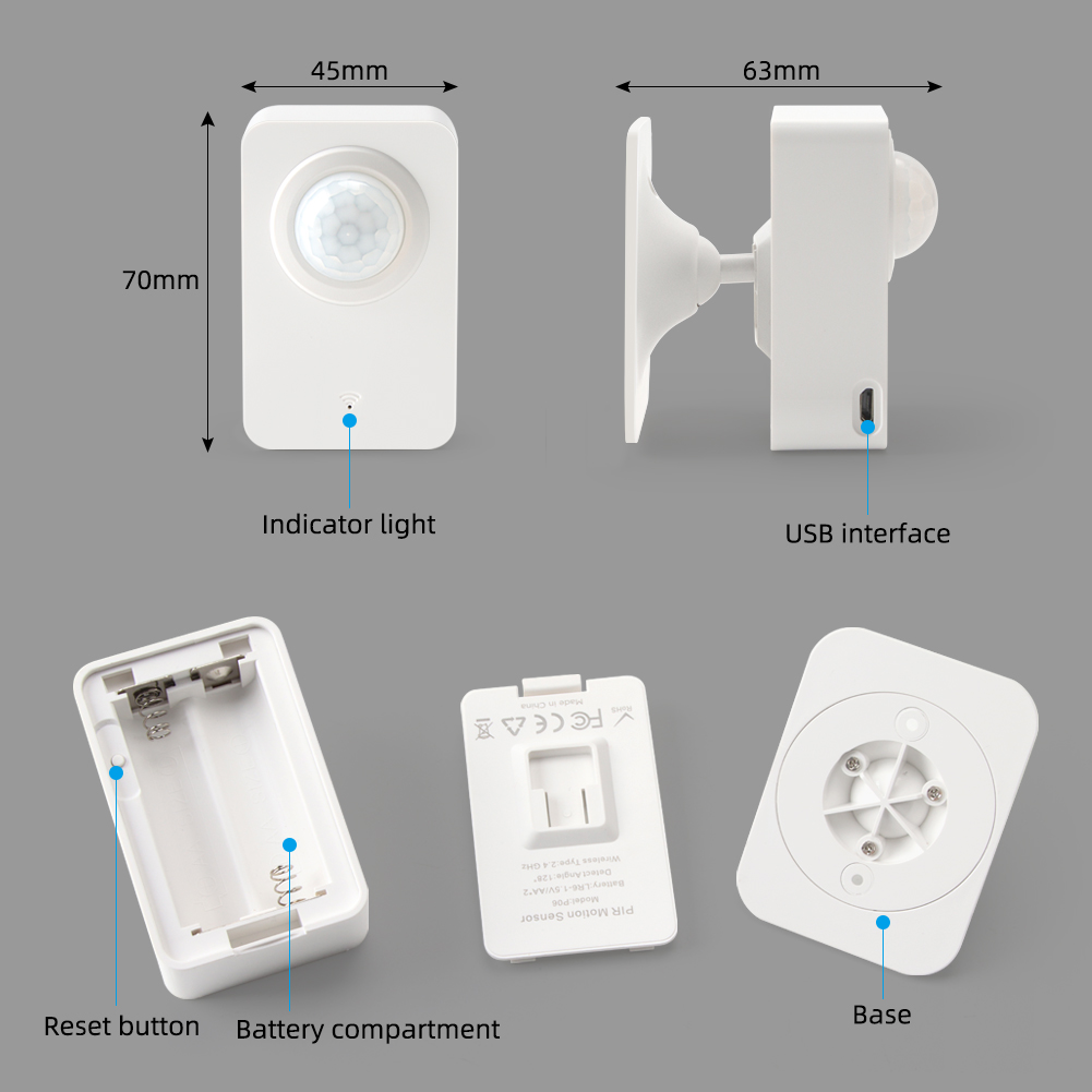 SMATRUL - Tuya WiFi PIR Motion Sensor - Wireless Human Body Movement Infrared Detector. 