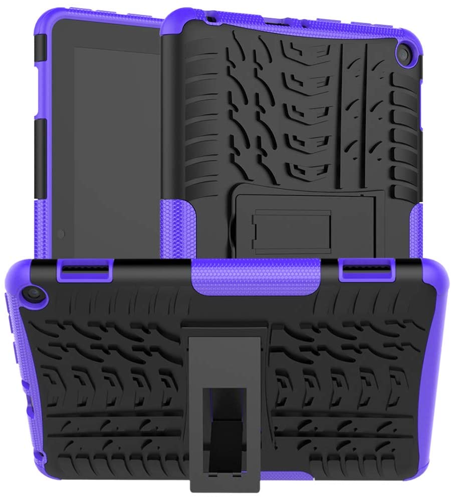 for Kindle Fire HD 8 Case, for Kindle Fire HD 8 Plus Case, Shockproof Dual Layer Rugged Rubber Hybrid Hard/Soft Impact Armor Defender Protective Case with Kickstand for Kindle Fire HD 8 Tablet (10th Generation, 2020). 