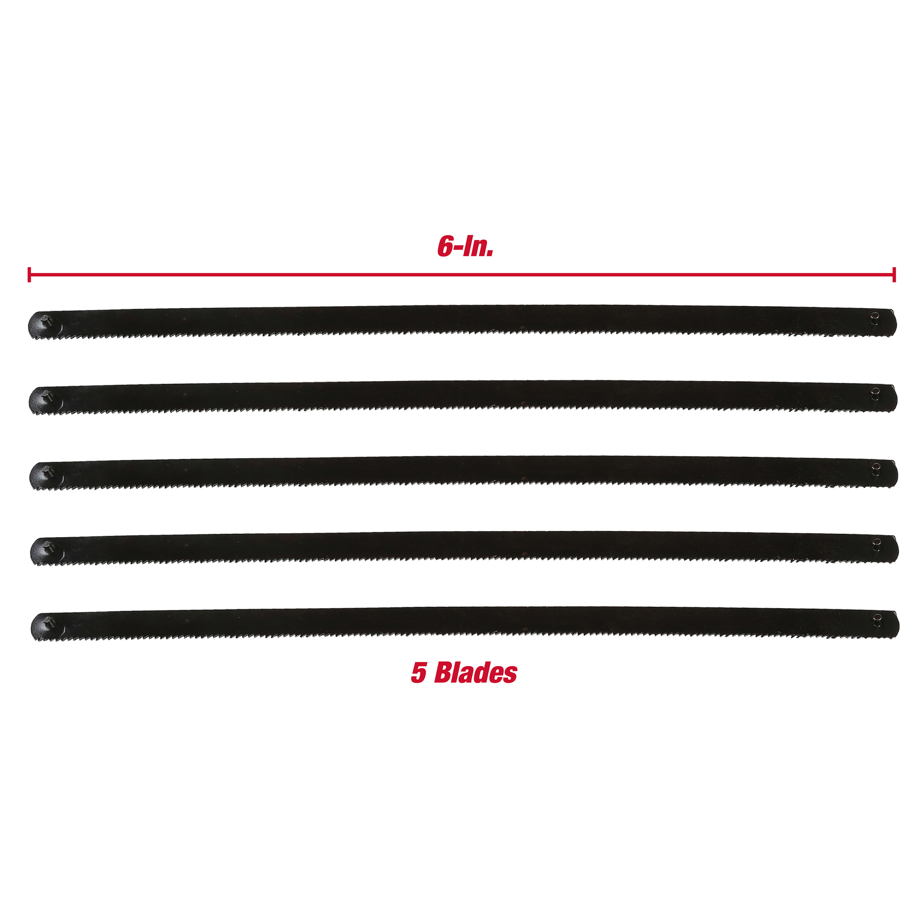 Mini Hacksaw Blade (5 Piece) Designed to Cut Metal, Pipe, And Woods, Sized For Small Spaces, Fits Most Standard 6 inch Adjustable Frame Hacksaws. 