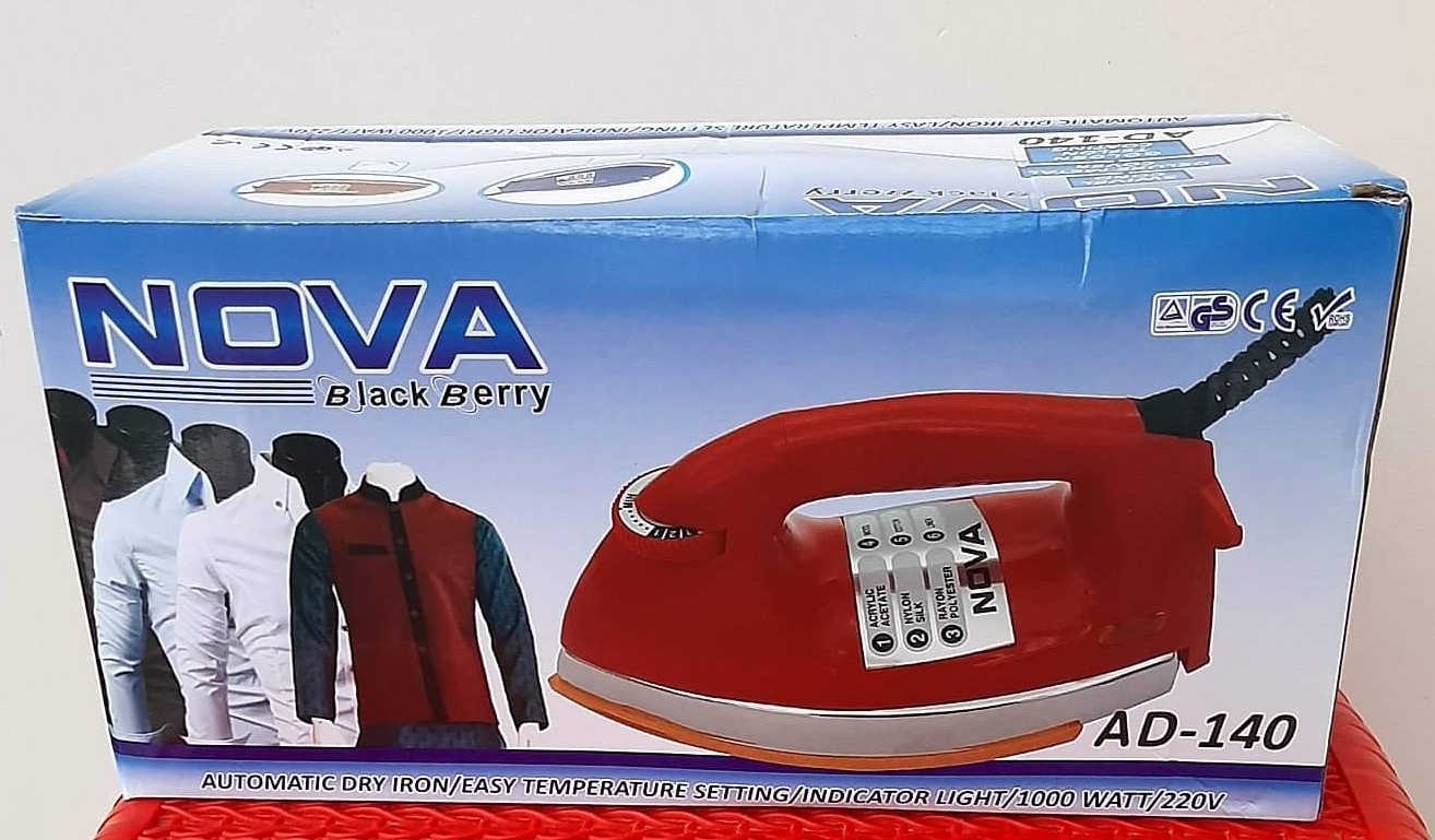 NOVA Automatic Electric Iron Machine -RED 1000 watt. 
