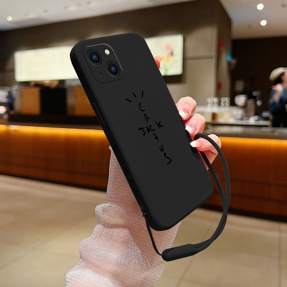 Luxury Travis Scott Cactus Jack Phone Case For iPhone 15 14 13 12 11 Pro Mini X XR XS MAX SE20 8 7 Plus Cases with Hand Strap. 