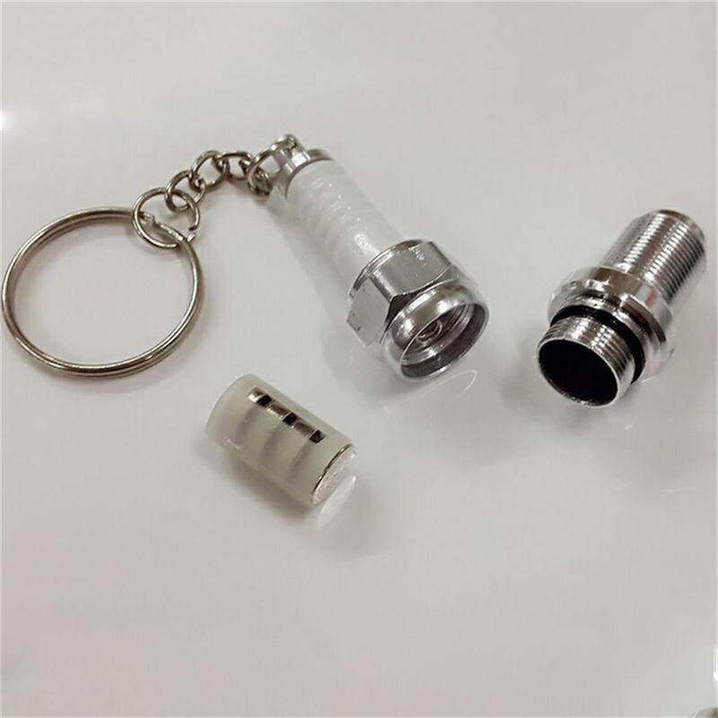 Graceful Casual Fashion LED Key Chain Spark Plug Key Chain Keychain Car Parts Keyring. 