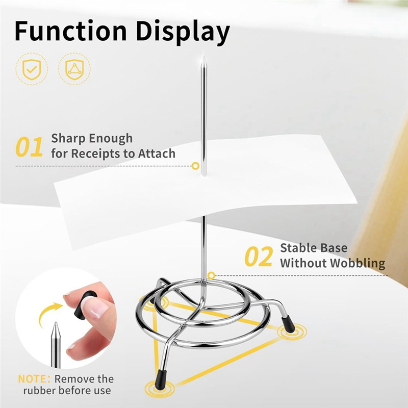 Ticket Stabber for Restaurant, 3PCS Ticket Receipt Holder Check Spindle Orders Spike for Businesses Kitchen Office, Fine Workmanship. 