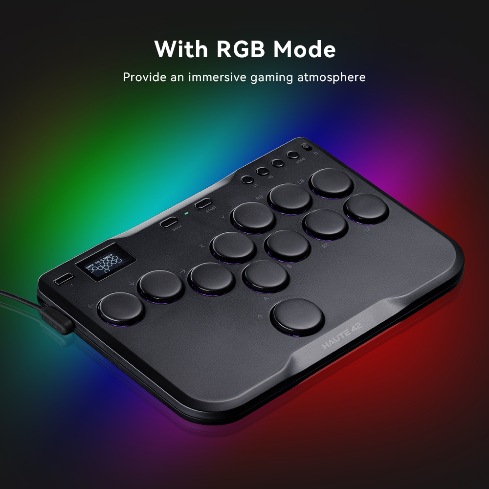 Haute42 Cosmox Mini Arcade Joystick Hitbox Controller Keyboard Leverless Hitbox Fightstick For Ps4 /PS5/Switch Arcade Stick PC. 