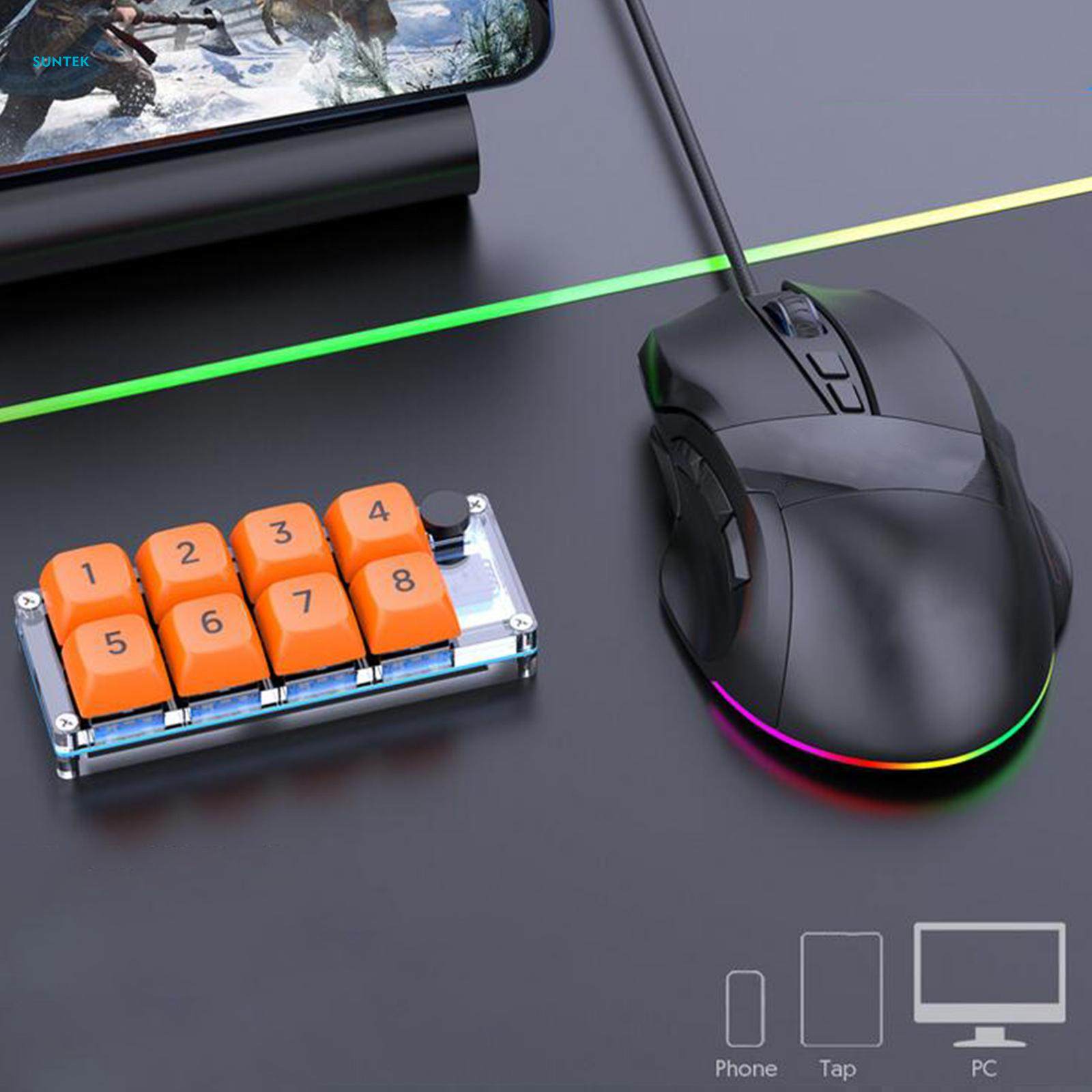 Mechanical Gaming Keyboard 8 Keys Wired Mechanical Keyboard PC ...