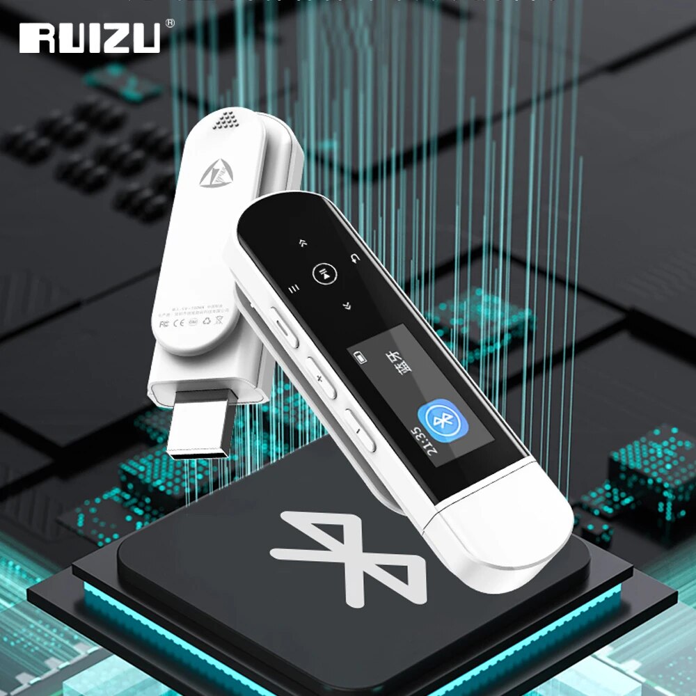RUIZU X69 USB MP3 Player Bluetooth Lossless Music Player Mini Sport Clip Walkman Pedometer Support FM Recorder E-book TF SD Card
