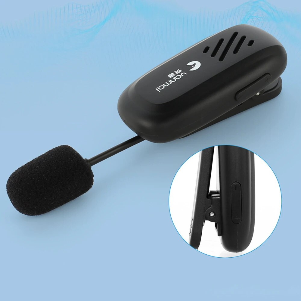 New Wireless Lavalier Lapel Mask Microphone Raised Voices Bluetooth Speaker YANMAI Portable Mini 400mAh 5 Hours Lavalier MIC. 