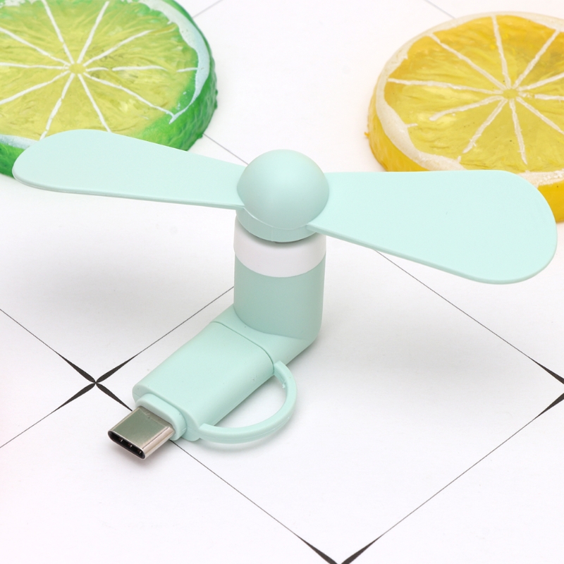 2 in 1 Type C Micro USB Mini Fan Cooler for Htc Type-C USB -C for Smart Cell Phone Android Micro USB Phones Cooling Fans. 