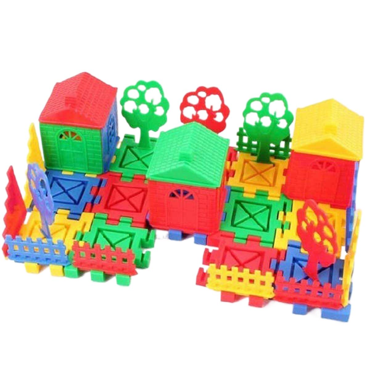 Block Set Educational Building Train Blocks  For Kids -22 Pcs Plastic Building Block Set Toy For Kids (Multicolor) - Toys