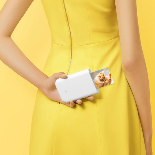 Xiaomi Mi Pocket Photo Printer 3 Inch 300dpi ZINK Non-ink Technology Portable Picture Printer APP Bluetooth Connection with 50pcs Printing Paper. 