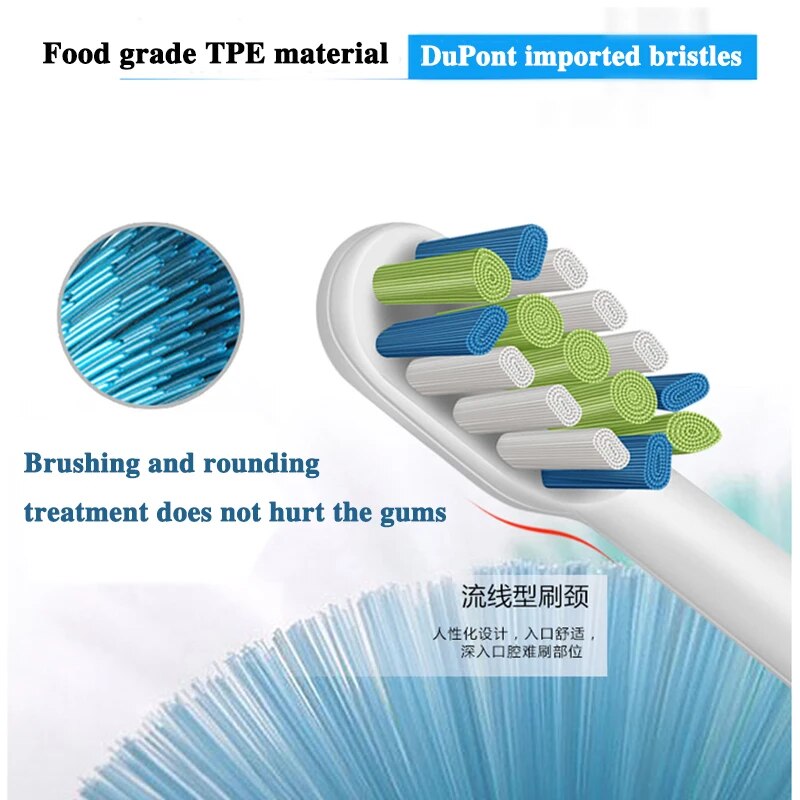 【All Of Me】ally for Xiaomi Mijia V1 V2 X3 X3U X5 ToothBrush Heads Oral Whitening High-density Replacement Heads. 