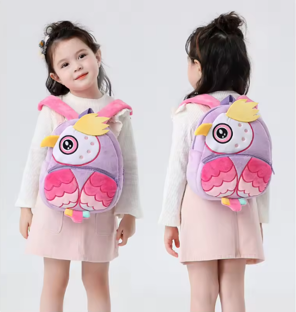 10x11 Inches Toddler Plush Bird Backpack Cute Baby Backpacks for Boy Girl Mini Backpack Preschool Baby Schoolbag. 