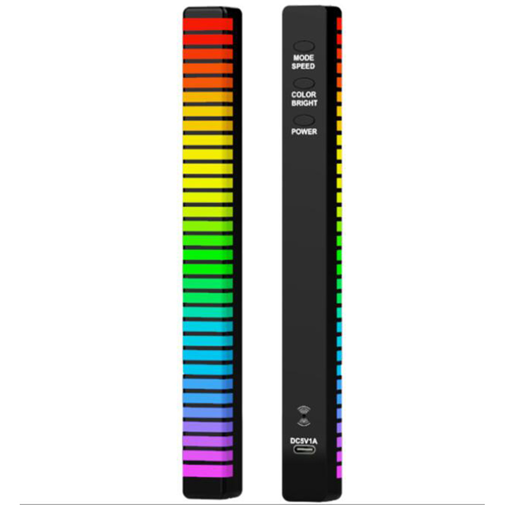 RGB Rechargeable Music Pickup Light- Rhythm Light Color Ambient LED Lamp Bar For YouTube Studio, TV, Car Decoration & Party - Light. 