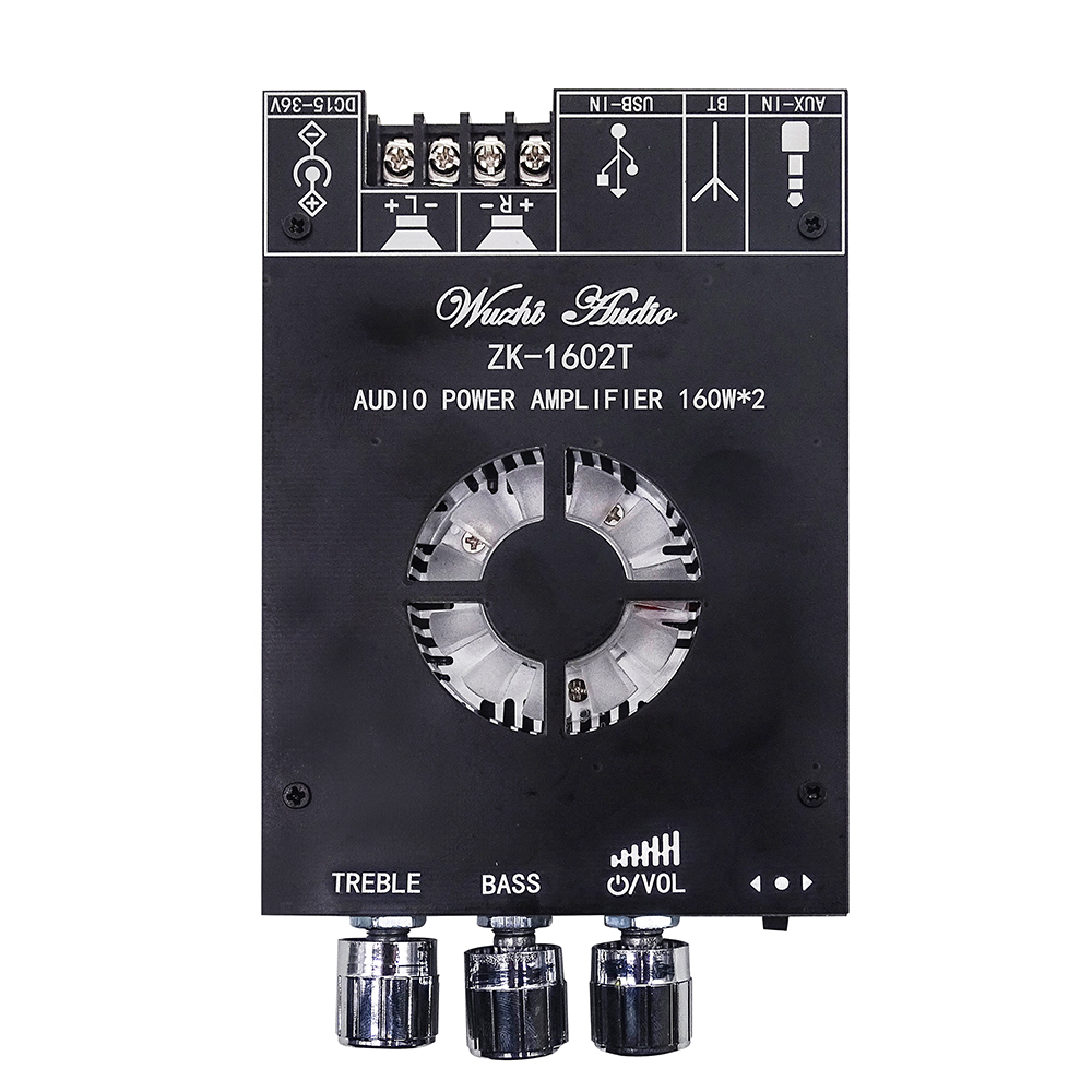 Zk-1602t Tda7498e Bluetooth 5.0 Subwoofer Amplifier Board 2*160w 2.0 Channel High Power Audio Stereo Amplifier Board Bass Amp. 