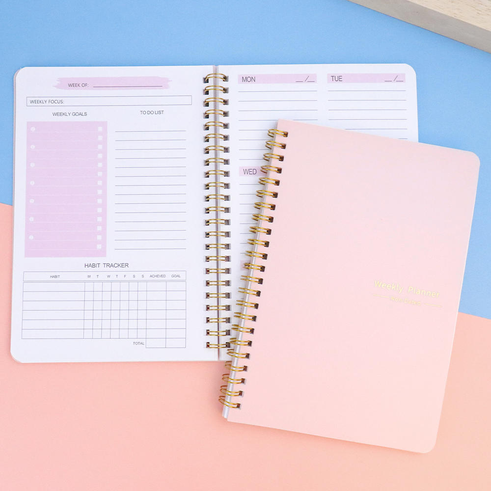 Journal Weekly Planner Notebook Durable Daily Portable To Do List Journal Monthly A5 Daily Notebook for Work Study Travel Goal setting Personal development. 