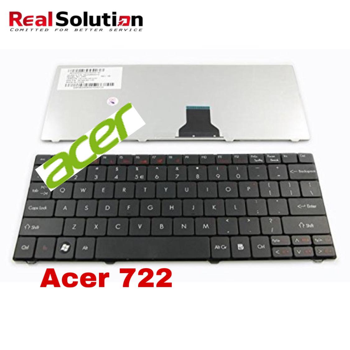Laptop keyboard for Acer Aspire one 722. 