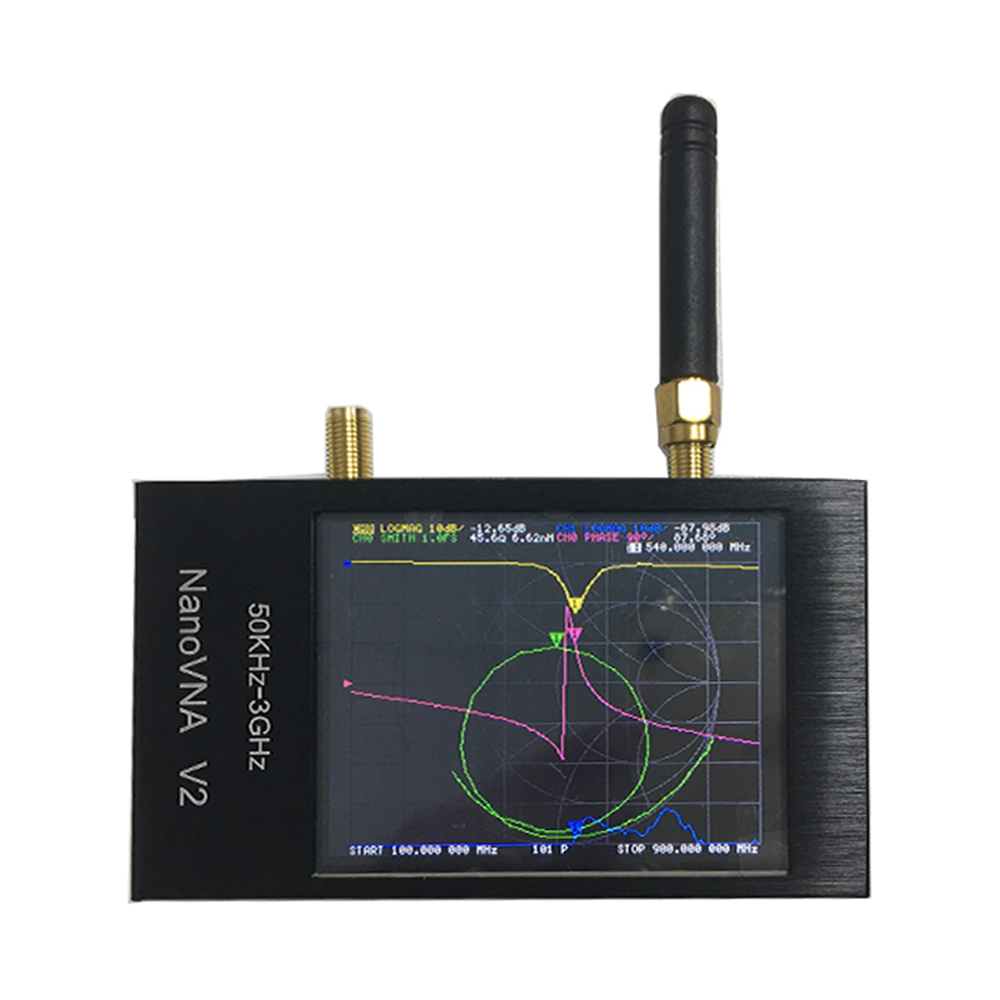 2.8 Inch Touching Screen 3G Vector Network Analyzer S-A-A-2 NanoVNA V2 Antenna Analyzer Shortwave HF VHF UHF with Aluminum Alloy Housing. 