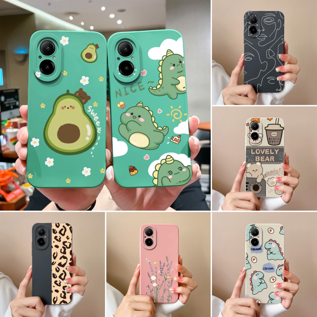 Phone Case For Realme C67 Multiple Patterns Soft Liquid Full Protection Anti Choc Cover For Realme C 67 Fundas Coque