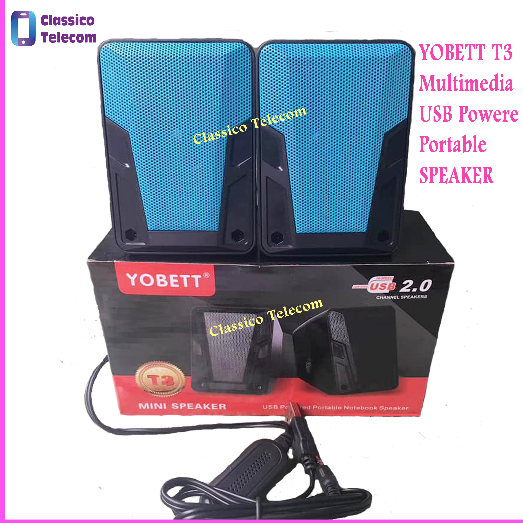 Yobett T3 Multimedia Usb Powered Portable Notebook / Computer Mini Speaker, Usb 2.0 - Bluetooth Speaker - Bluetooth Speaker. 