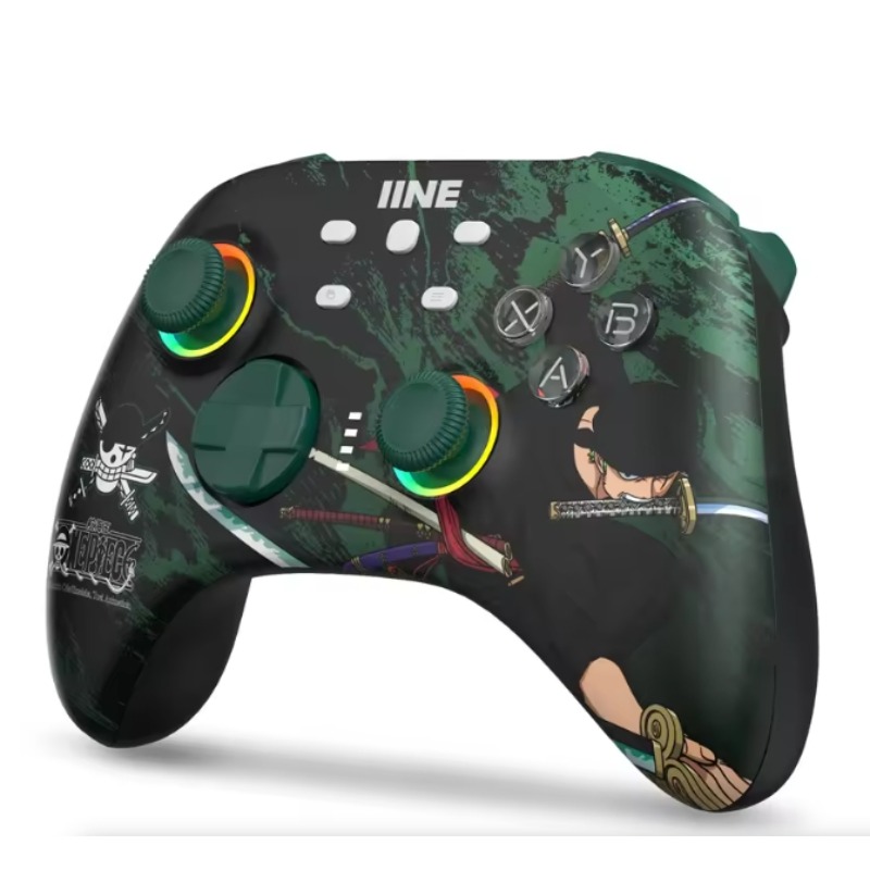 IINE Ares ONE PIECE Zoro Pro Bluetooth Gamepad RGB Light Wireless Game Controller for NS PC Switch Steam