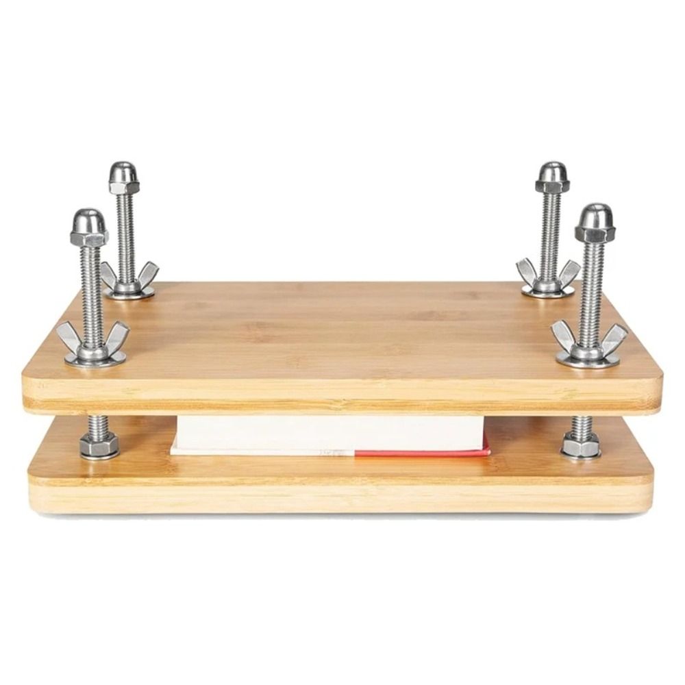 Durable Wooden Bamboo Book Press 2/3 Layer Handmade Paper Book Binding Kits Portable Sturdy Book Press Binding Machine Book Binding Tool