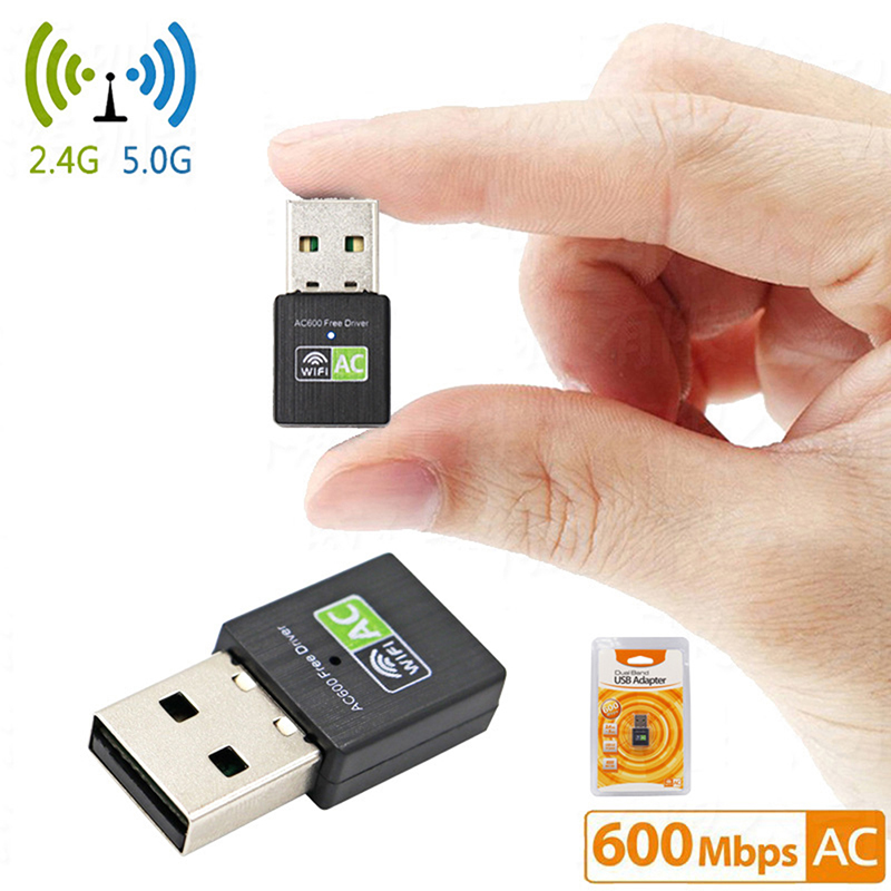 Free Driver USB Wifi Adapter 600Mbps Wi fi Adapter 5ghz Antenna USB Ethernet PC Wi-Fi Adapter Lan Wifi Dongle AC Wifi Receiver Demoo