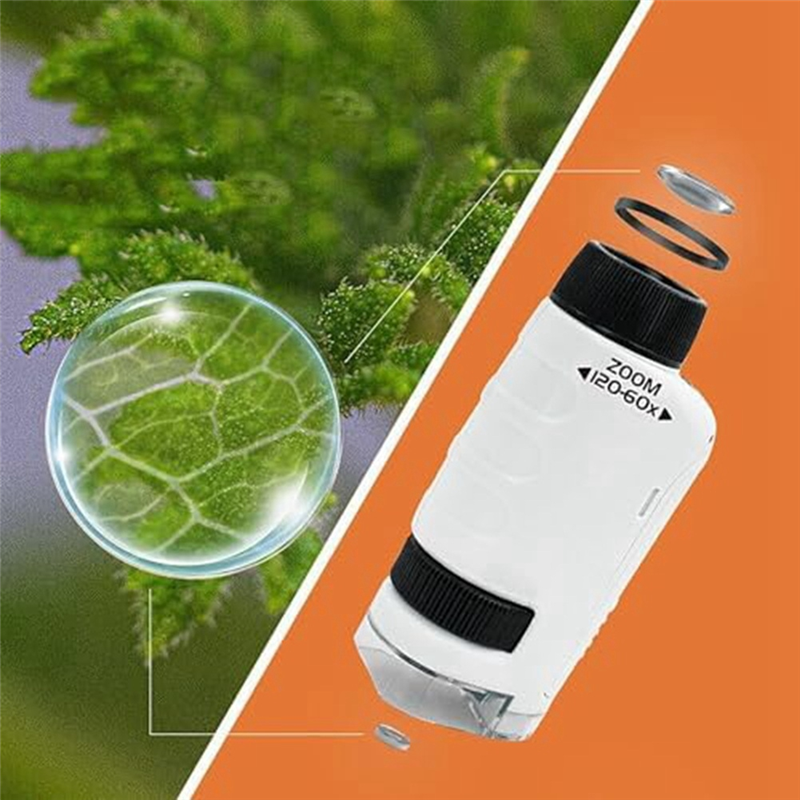 Minilabsters Miniscope Kids, Mini Labsters Portable Microscope, Mini Labsters Portable Microscope (White) Easy to Use. 