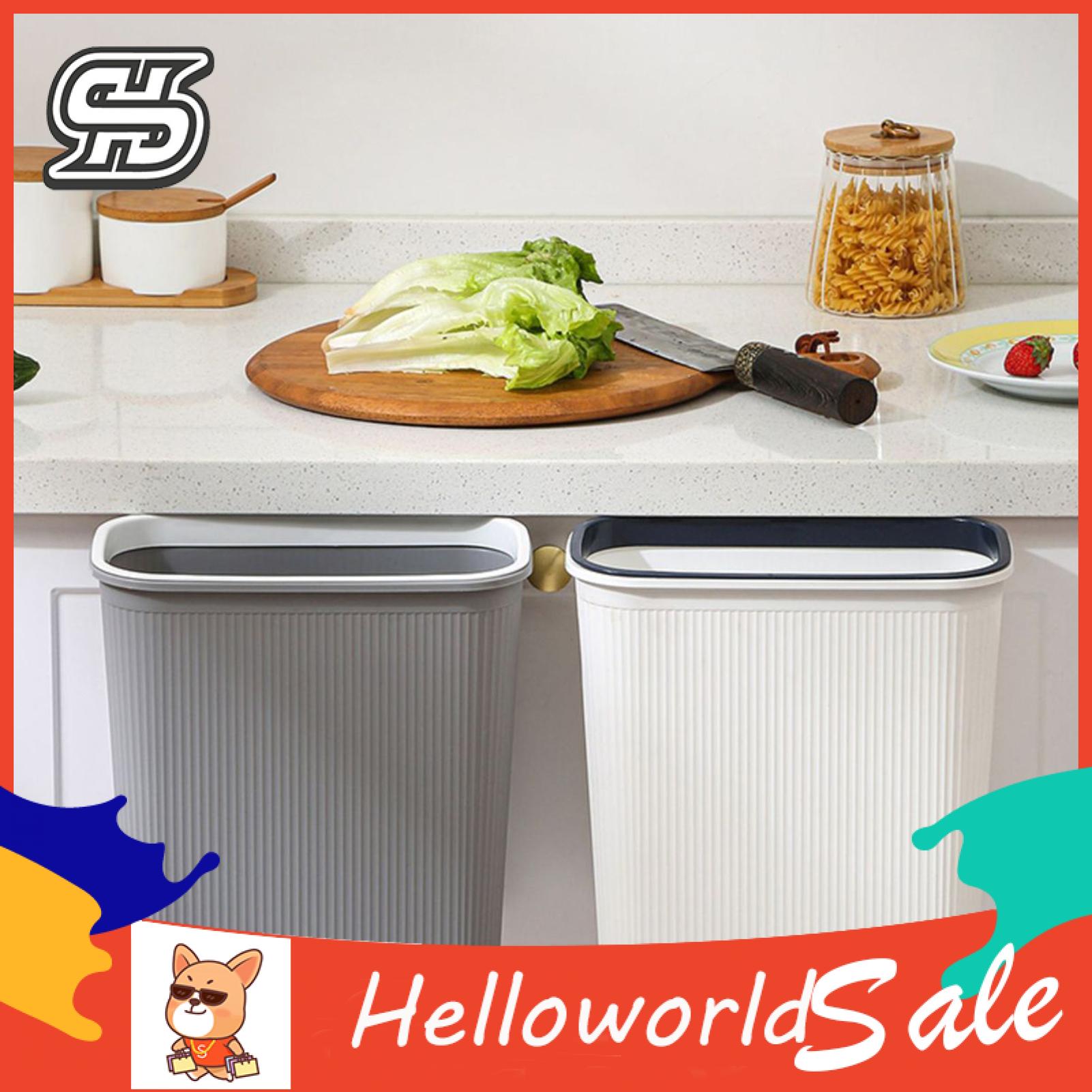 HelloWorld Trash Bin Large Capacity Wall Mounted Garbage Storage Bucket. 